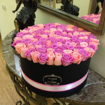Микс из розовых роз от 19 шт.