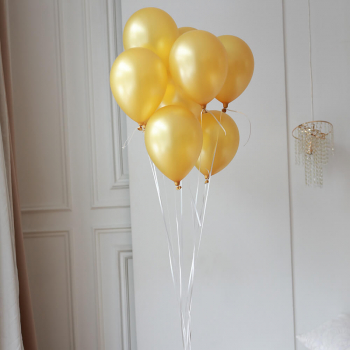 Облако золотых шаров - 9 шт.