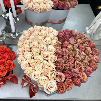 101 кофейная роза - сердце