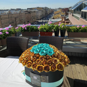 101 золотая роза с сердцем 101 золотая роза с сердцем