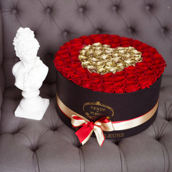 101 красная роза с сердцем 101 красная роза с сердцем