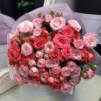 Микс из кустовых роз от 19 шт.