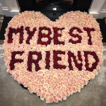 501 роза с пожеланием - сердце 501 роза с пожеланием - сердце