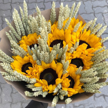 Подсолнухи с колосьями - 31 шт.