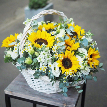 Подсолнухи с маттиолами - 31 шт. Подсолнухи с маттиолами - 31 шт.