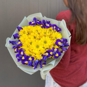 Хризантемы с ирисами - 41 шт. Хризантемы с ирисами - 41 шт.