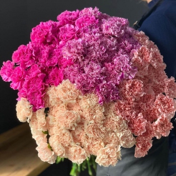 101 розовый микс из гвоздик