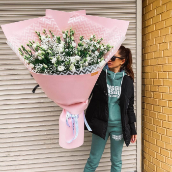 Эустома с гипсофилой - 81 шт.