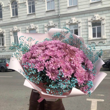 Микс из гипсофил и хризантем - 19 шт. Микс из гипсофил и хризантем - 19 шт.