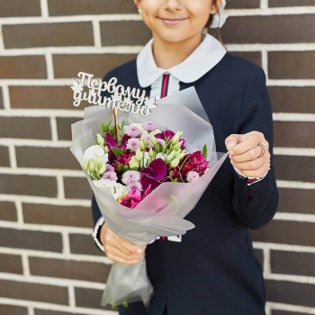 Альстромерия с хризантемами - 19 шт. Альстромерия с хризантемами - 19 шт.