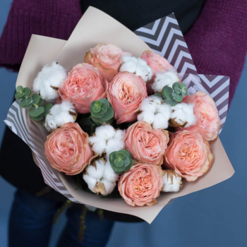 Хлопок с розами - 19 шт.