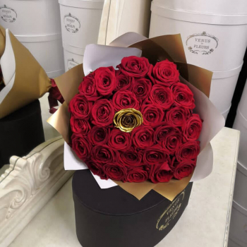25 красных роз в букете