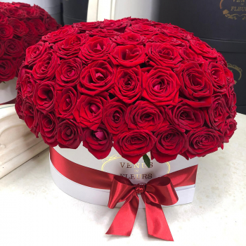 101 красная роза - сердце