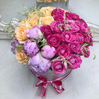 Микс с пионами - 41 шт.