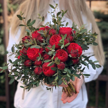 Букет невесты из пионовидных - 11 шт. Букет невесты из пионовидных - 11 шт.