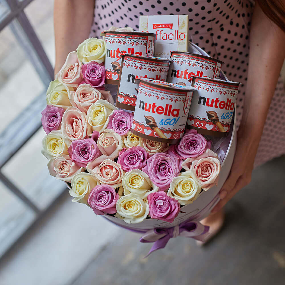 Инь-Янь из роз с Nutella - 31 шт.