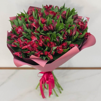 19 красных альстромерий 19 красных альстромерий