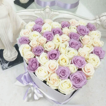 41 нежная роза - сердце