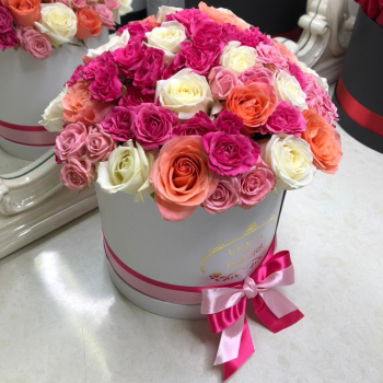 Микс из кустовых роз - 29 шт.