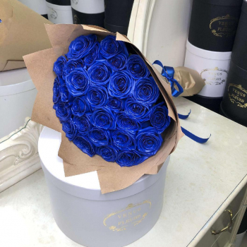 Букет синих роз - 31 шт. Букет синих роз - 31 шт.