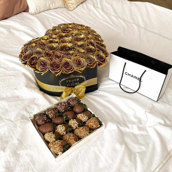 Золотые розы в сердце от 41 шт. Золотые розы в сердце от 41 шт.