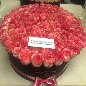 81 розовая роза в коробке 81 розовая роза в коробке