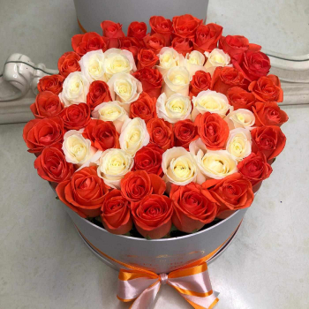 Оранжевые розы с датой от 51 шт. Оранжевые розы с датой от 51 шт.