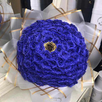 Букет синих роз от 9 шт.