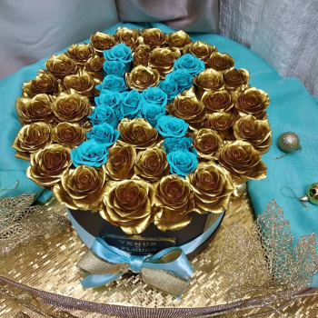 Золотые розы с буквой от 51 шт. Золотые розы с буквой от 51 шт.
