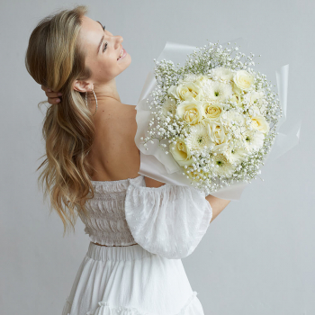 Герберы с гипсофилой - 25 шт. Герберы с гипсофилой - 25 шт.