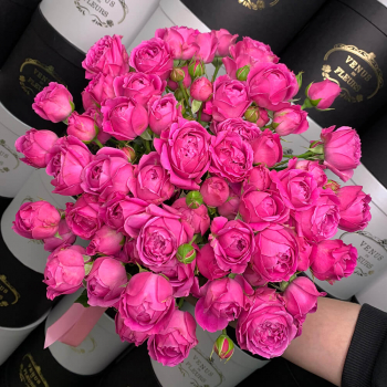Пионовидные розовые розы - 15 шт. Пионовидные розовые розы - 15 шт.