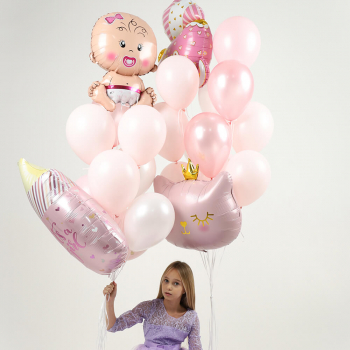 Облако шаров на выписку - 21 шт.