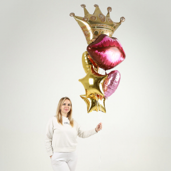 Облако шаров моей королеве - 9 шт.