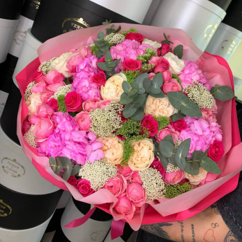 Букет с пионовидными розами - 51 шт Букет с пионовидными розами - 51 шт