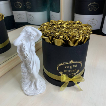 21 золотая роза в коробке 21 золотая роза в коробке