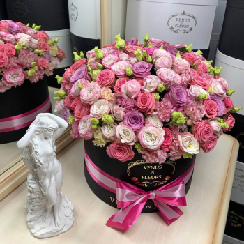 Композиция "Малиновый закат" - 51 шт.