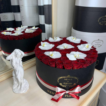 101 красная роза с орхидеями 101 красная роза с орхидеями